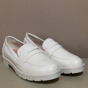 White Penny Loafers *NEVER WORN*